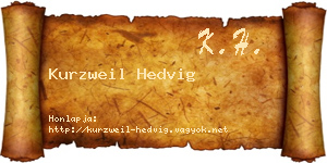 Kurzweil Hedvig névjegykártya